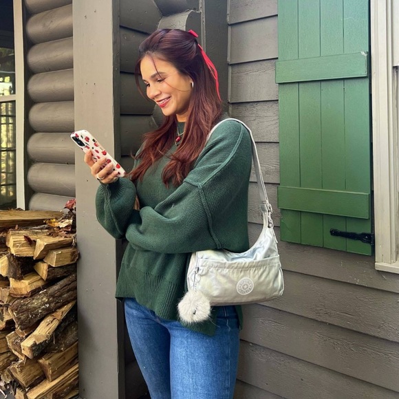 NWT Kipling Satchel with Pom Pom bag charm - Picture 9 of 11